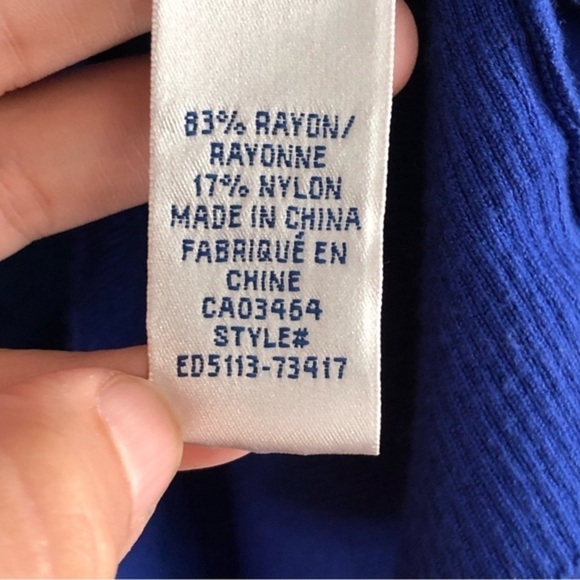 RICKI'S Size Large Blue Striped Cardigan - Picture 6 of 6